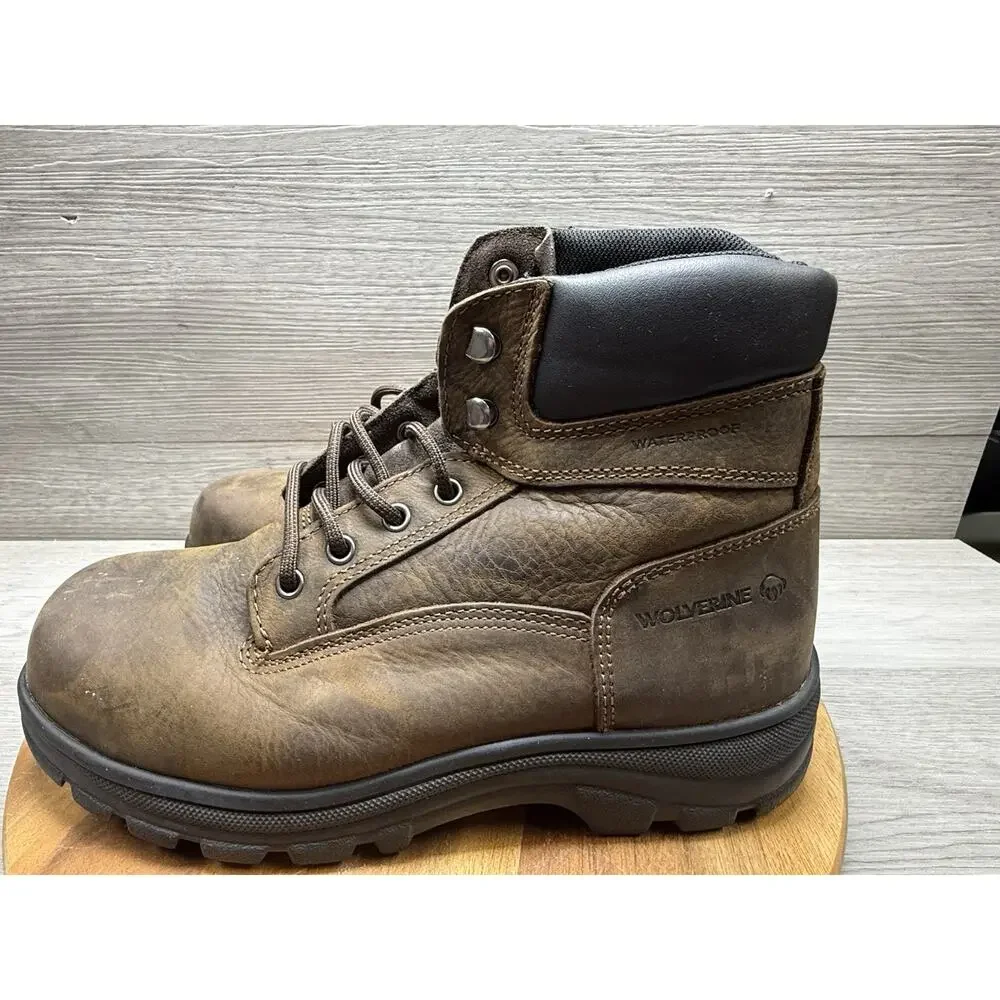 Men's Wolverine Carlsbad Oil Resistant Brown Boot size 9 EW
